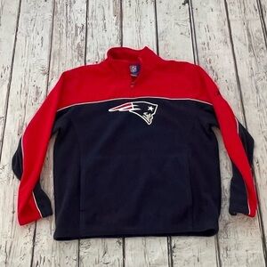 New England Patriots NFL Football Sports Fleece Pullover Stitched Jacket